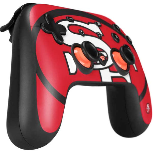 NFL San Francisco 49ers Retro Logo Google Stadia Controller Skin